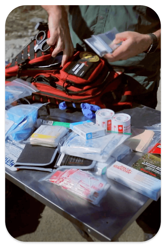 04 FAK First Aid Kit ready to be packed out.